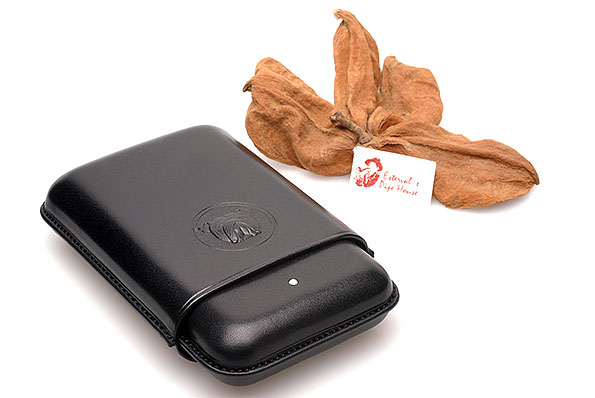 Alfred Dunhill Bulldog Cigar Case Robusto (3) Black [PA3013A]